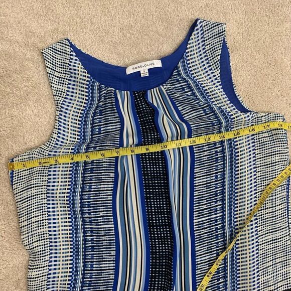 ▫️ROSE & OLIVE Multi-colored Striped Flowy Layered Tank Women’s Top | Size Small - Picture 9 of 13